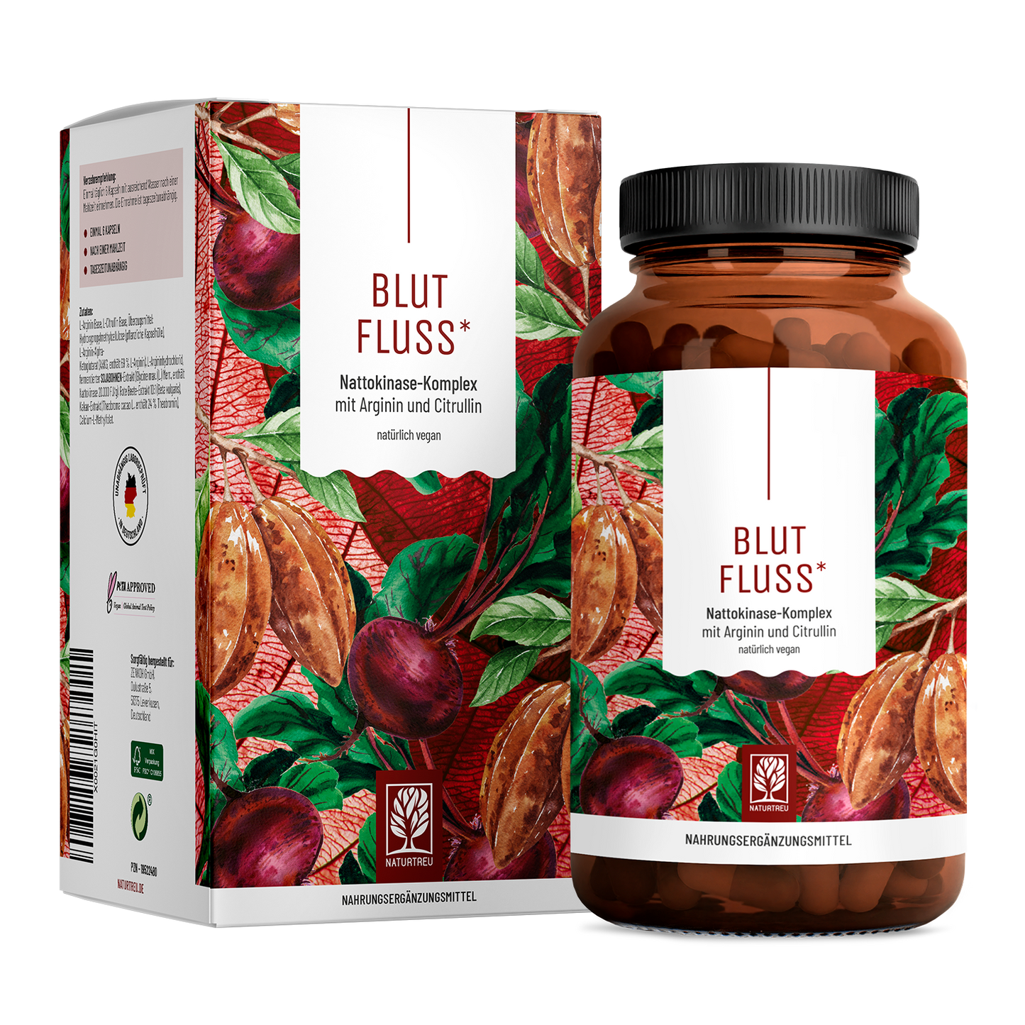 Blutfluss Nattokinase-Komplex mit Arginin und Citrullin Titelbild