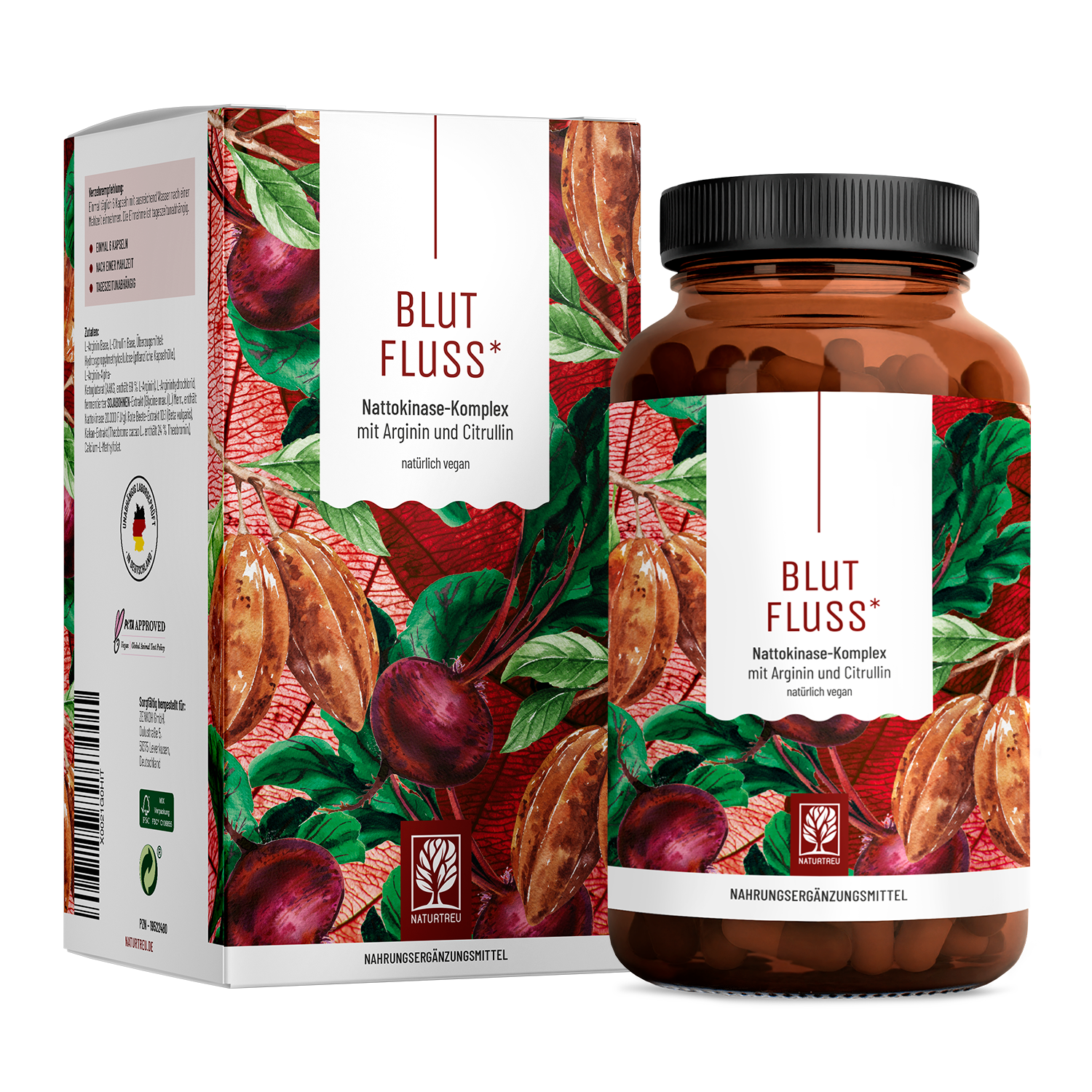 Blutfluss Nattokinase-Komplex mit Arginin und Citrullin Titelbild