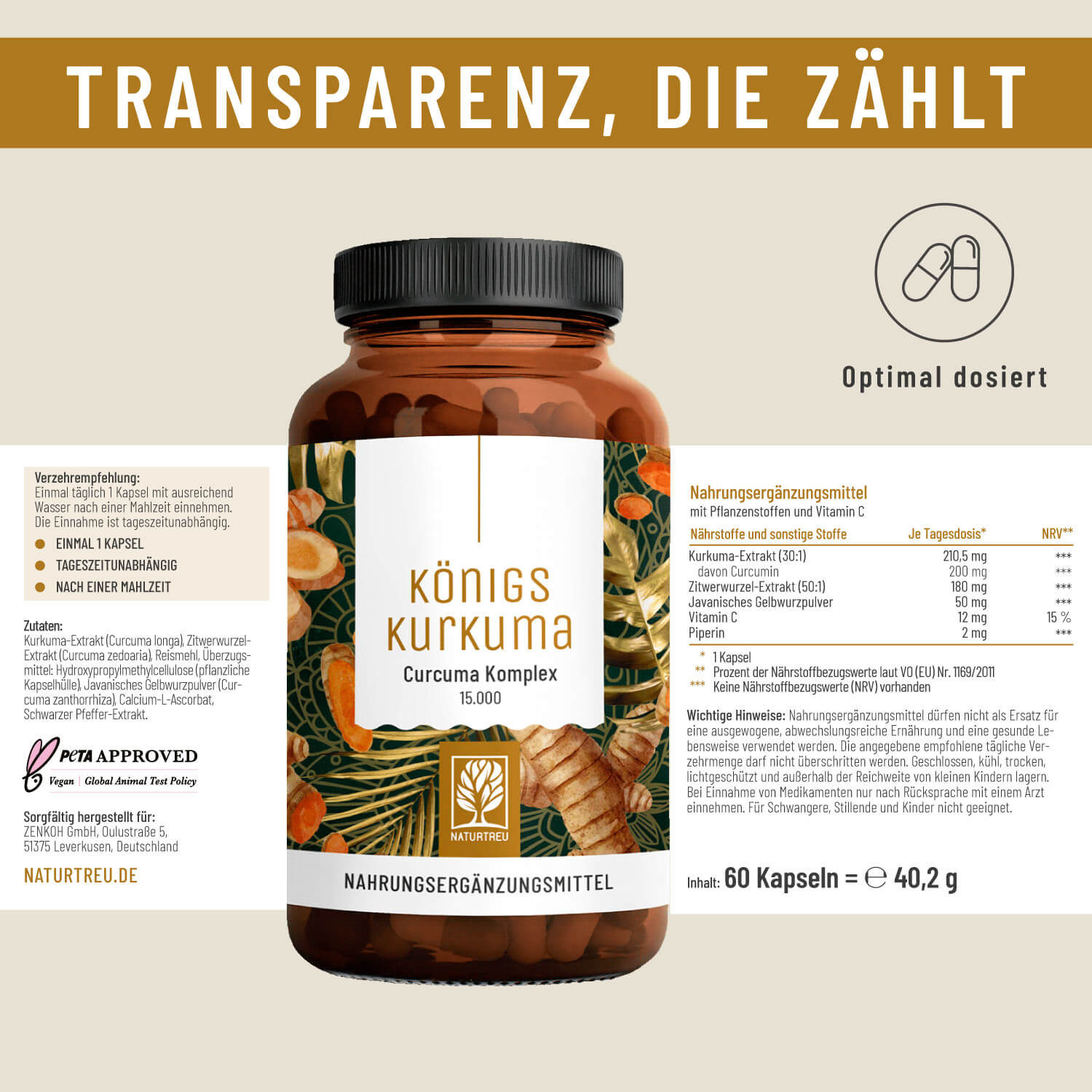 Koenigskurkuma Curcuma Komplex Onlineshop Etikett