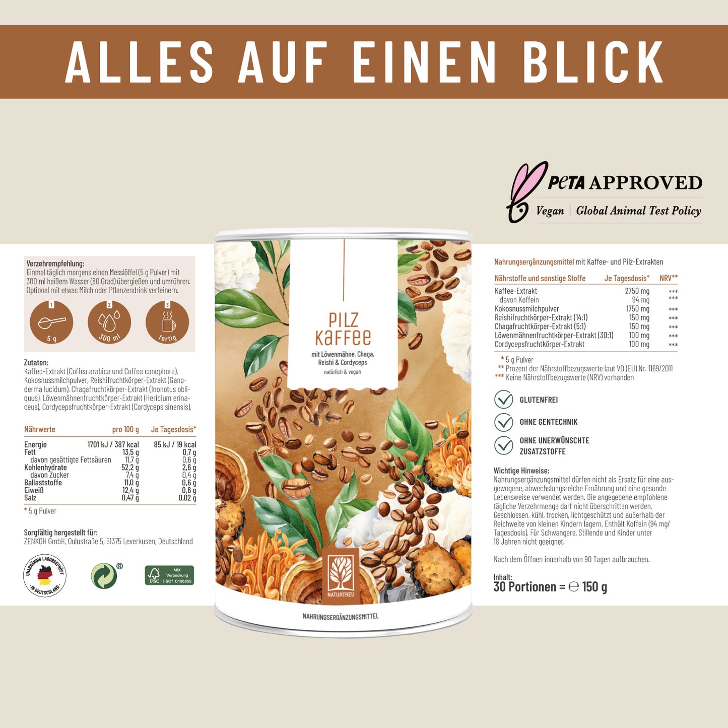 Pilzkaffee Kaffeegetraenkepulver Etikett 01