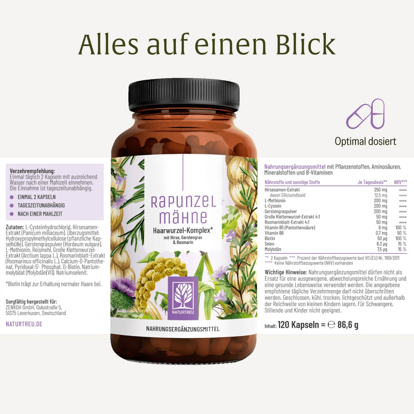 Rapunzelmaehne Haarwurzel-Komplex Etikett 01