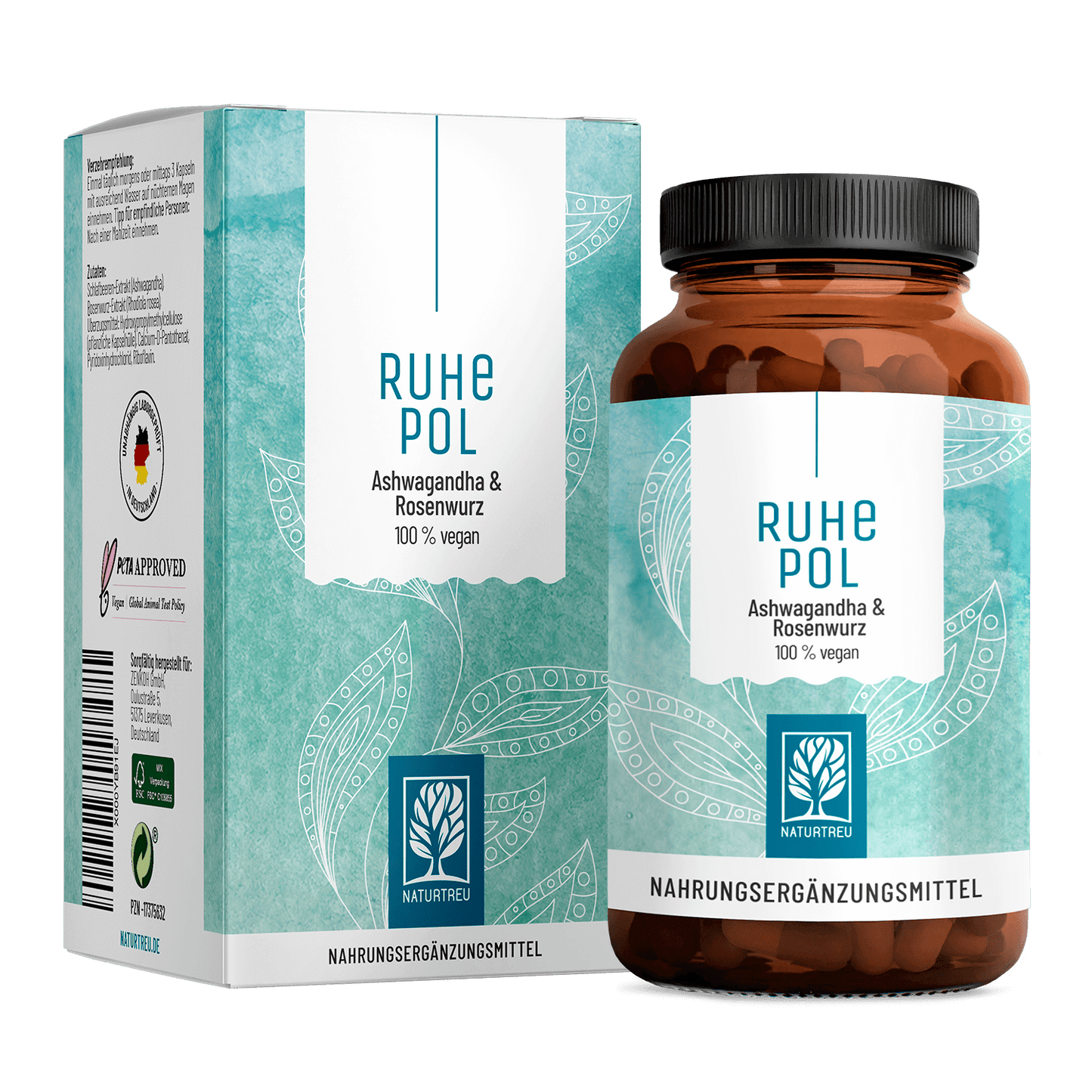 Ruhepol Ashwagandha Rosenwurz Titelbild