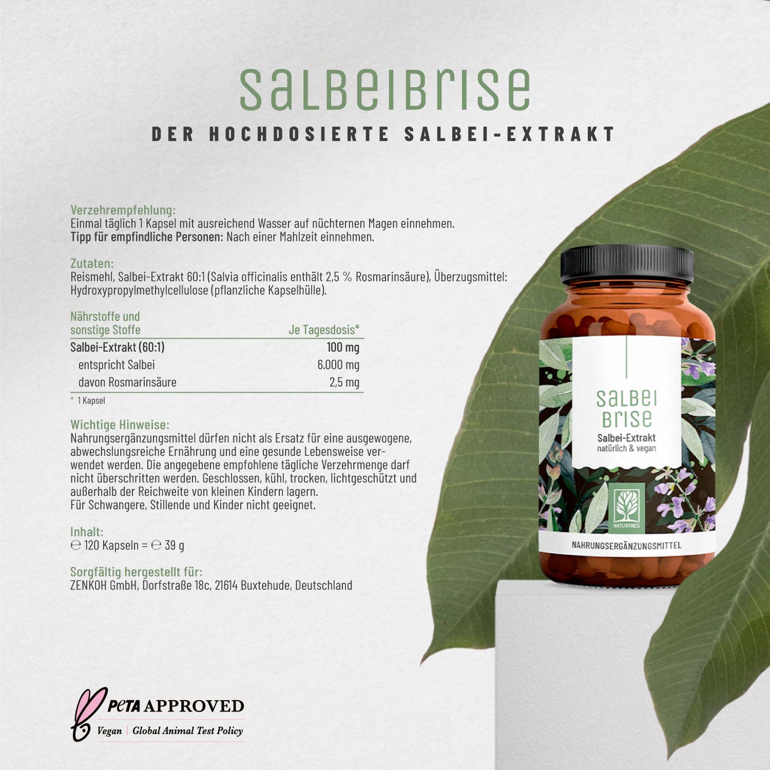 Salbeibrise Salbei-Extrakt Etikett