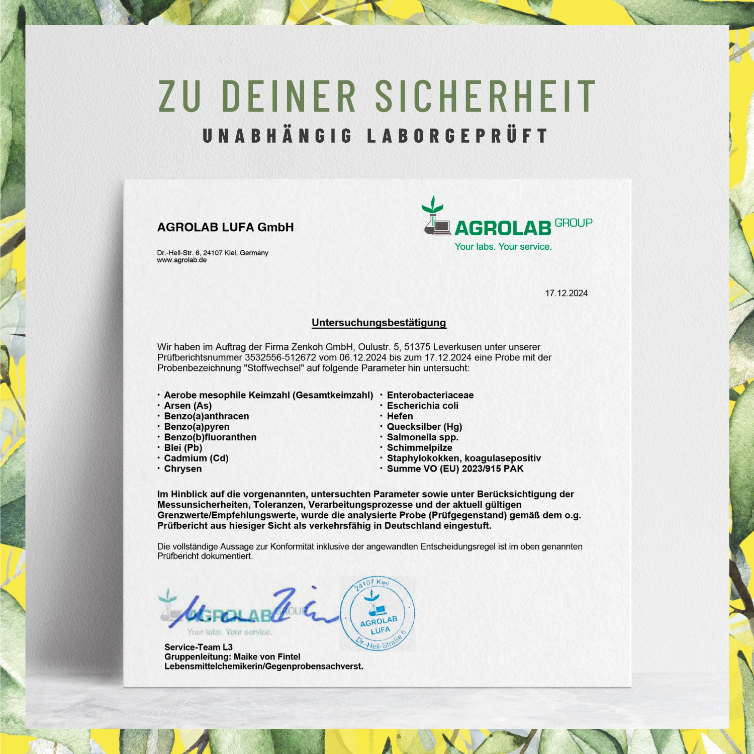 Stoffwechsel Metabolismus-Komplex Laborgeprueft