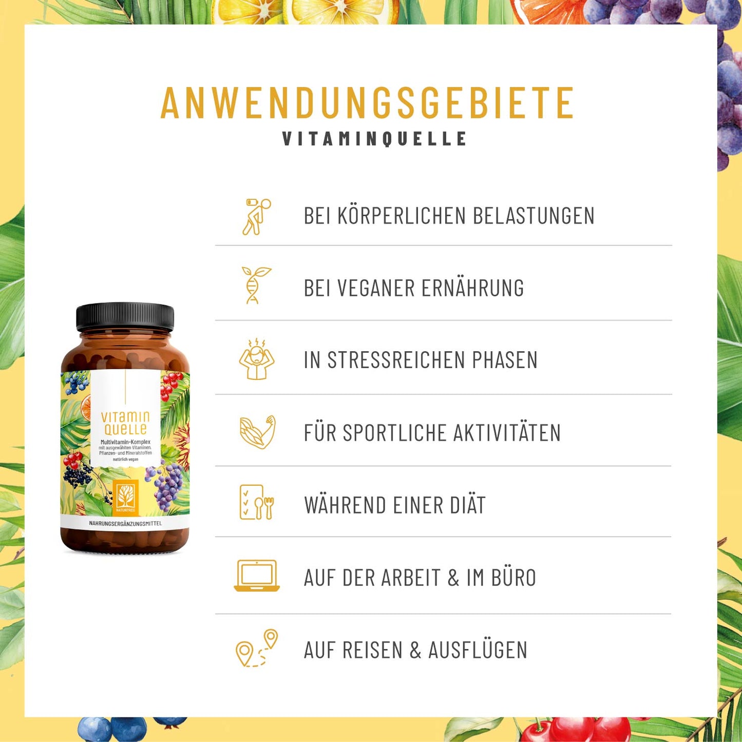 Vitaminquelle Multivitamin-Komplex Anwendungsgebiete DE