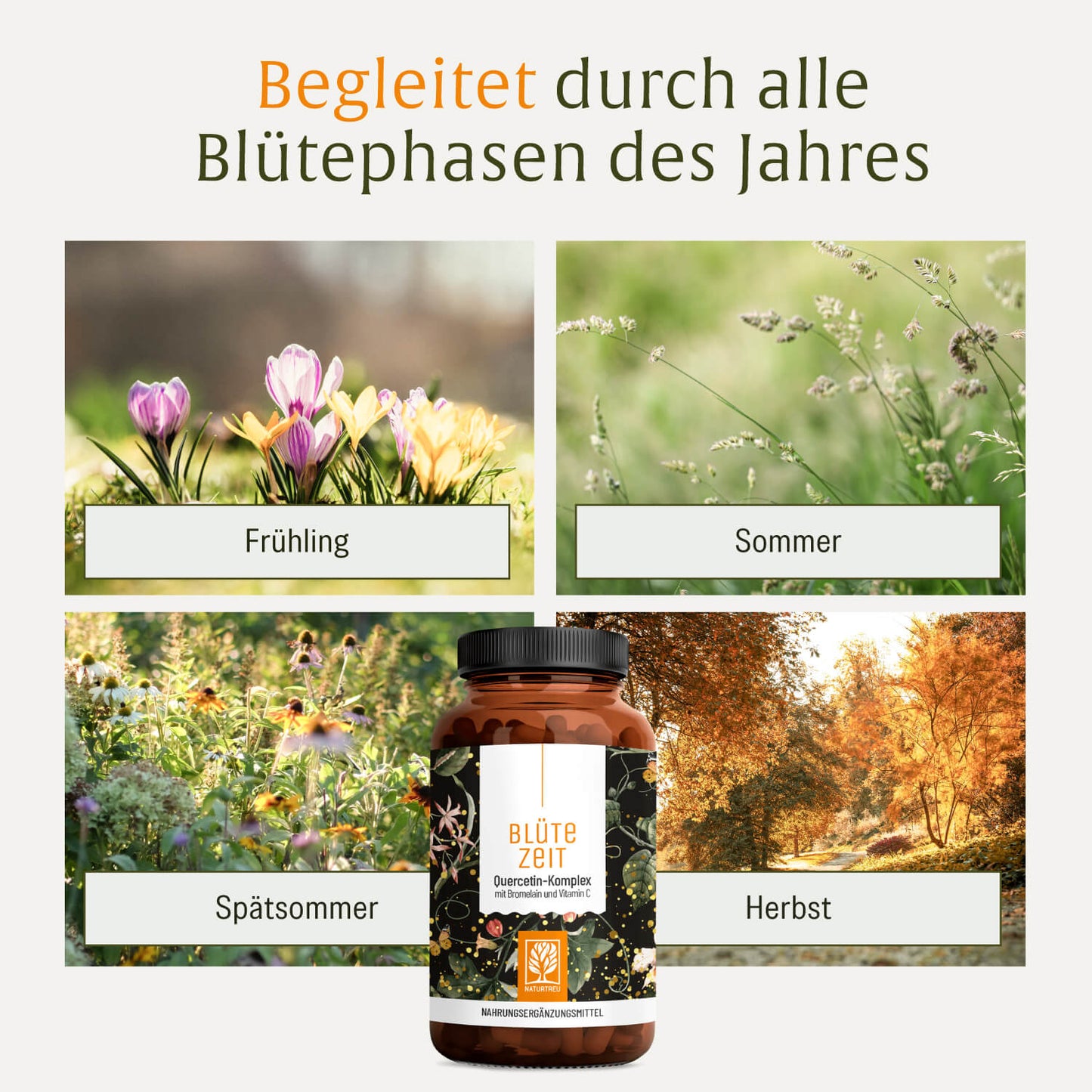 Blütezeit: Quercetin-Komplex mit Bromelain & Vitamin C