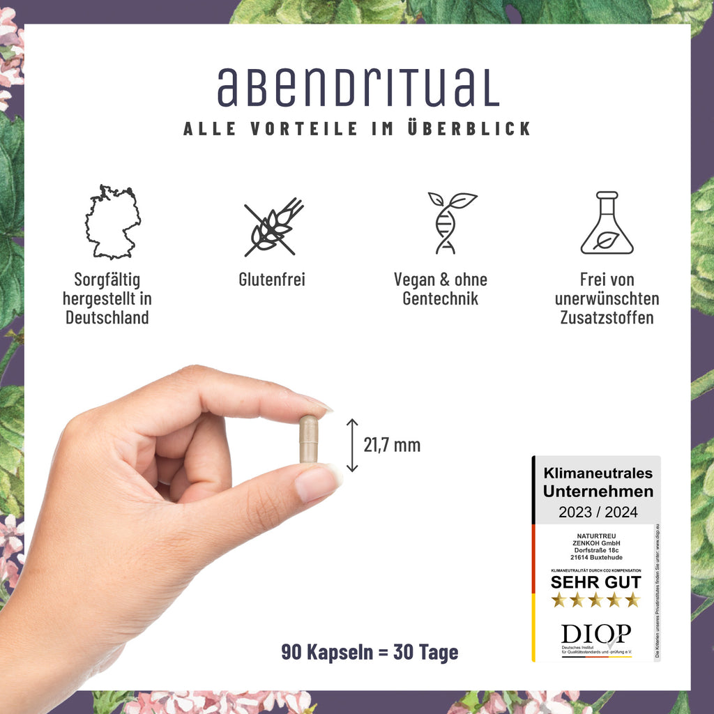 Abendritual GABA Baldrian Hopfen L-Tryptophan Alle Vorteile 