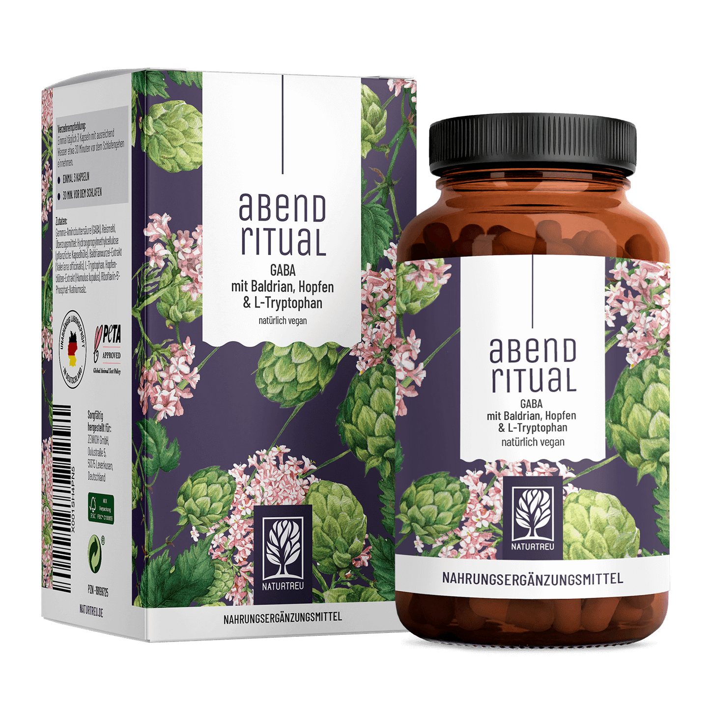 Abendritual GABA Baldrian Hopfen L-Tryptophan Titelbild 
