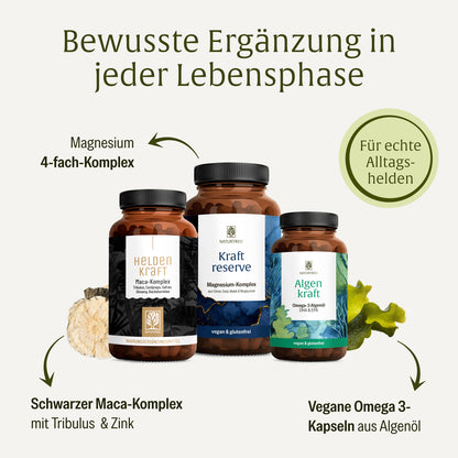 Alltagsheld Sparpaket: Heldenkraft, Kraftreserve & Algenkraft