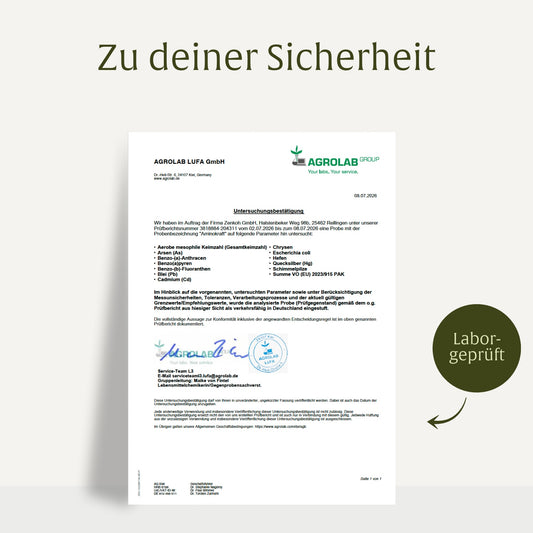 Aminokraft Aminosauren-Komplex Laborzertifikat DE
