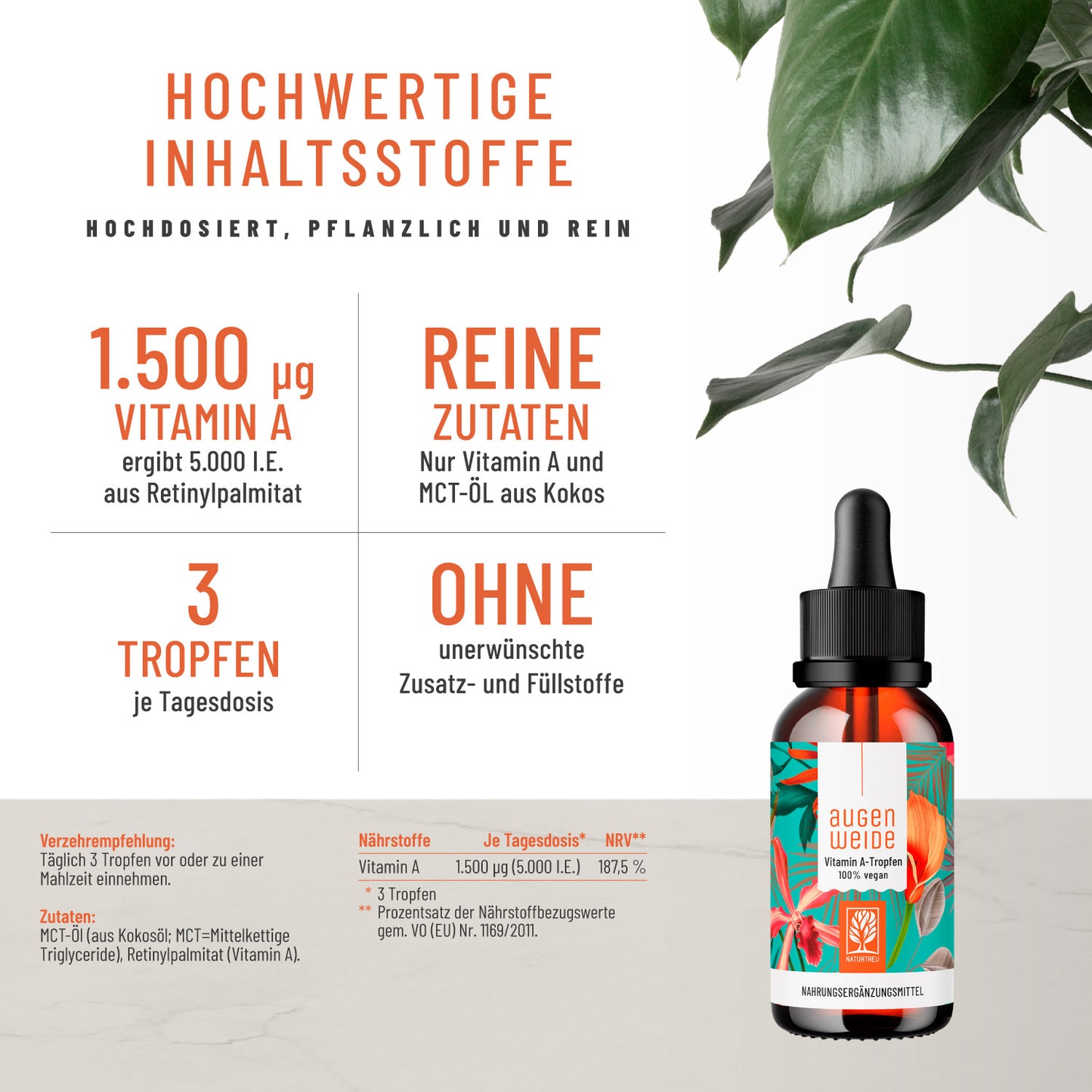 Augenweide: Vitamin A Tropfen hochdosiert