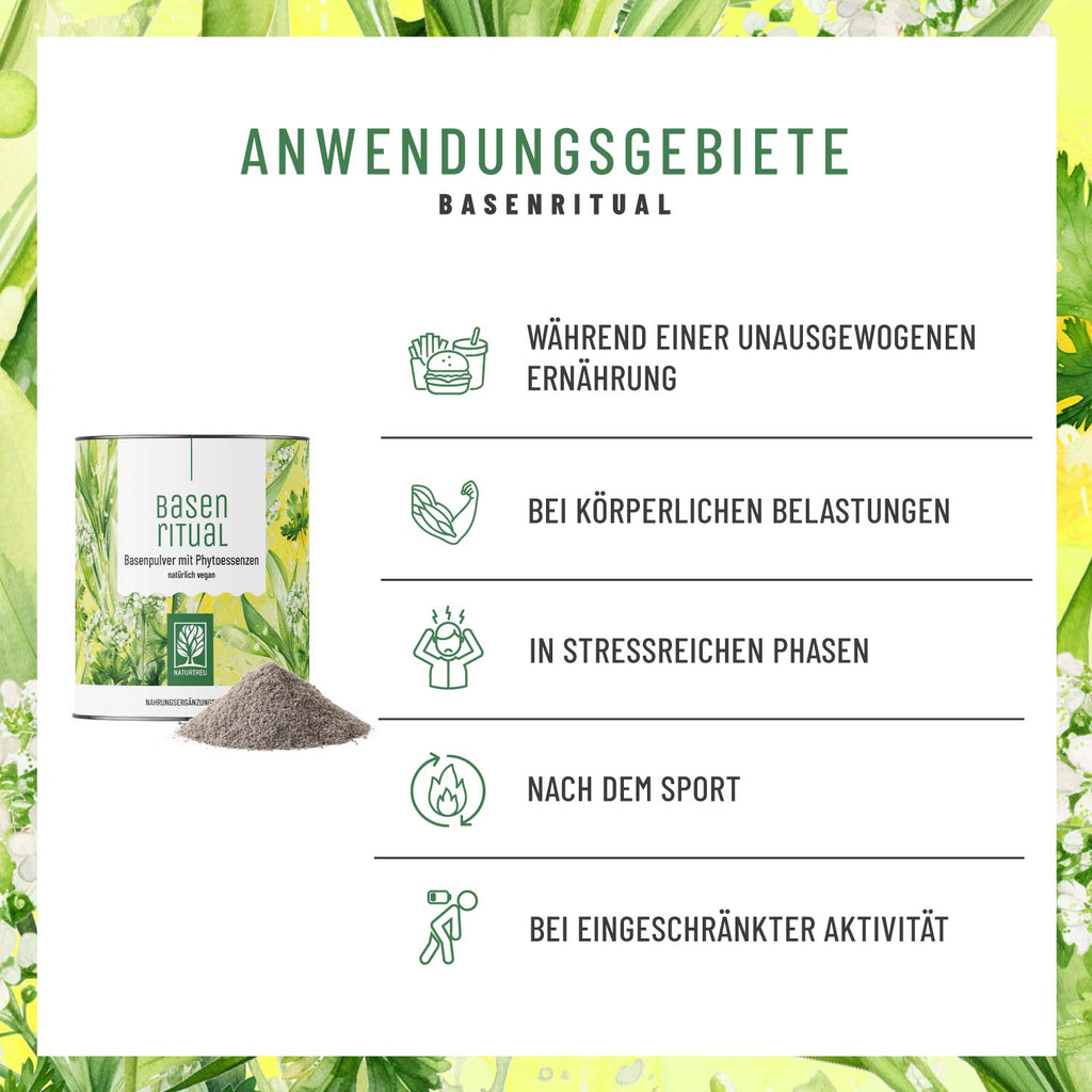 Basenritual Basenpukver mit Phytoessenzen Anwendungsgebiete