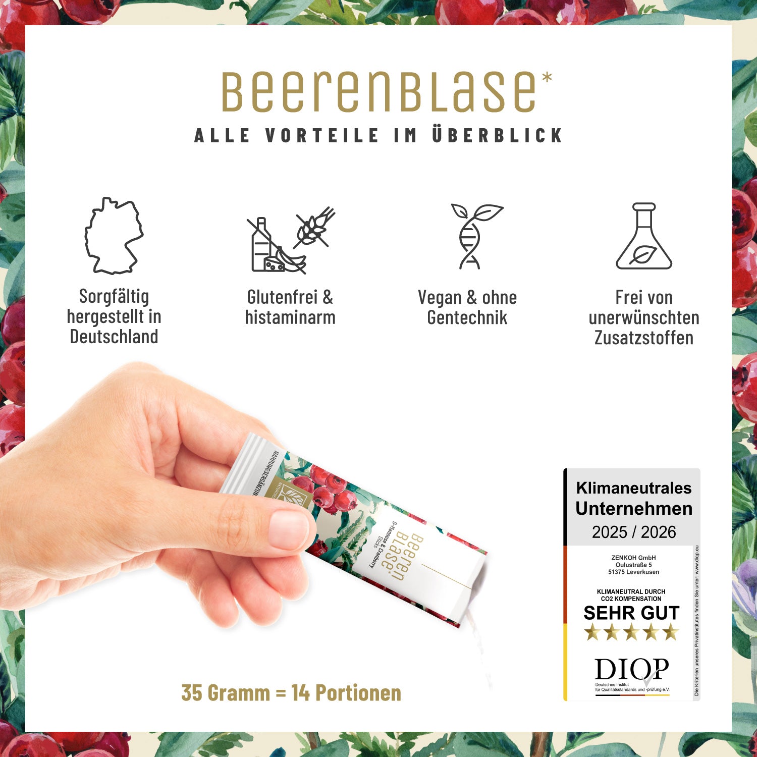 Beerenblase-Sticks D-Mannose Alle Vorteile im Ueberblick