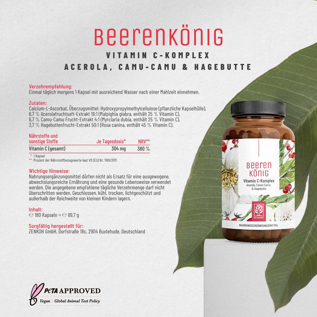 Beerenkoenig Vitamin-C-Komplex Etikett 