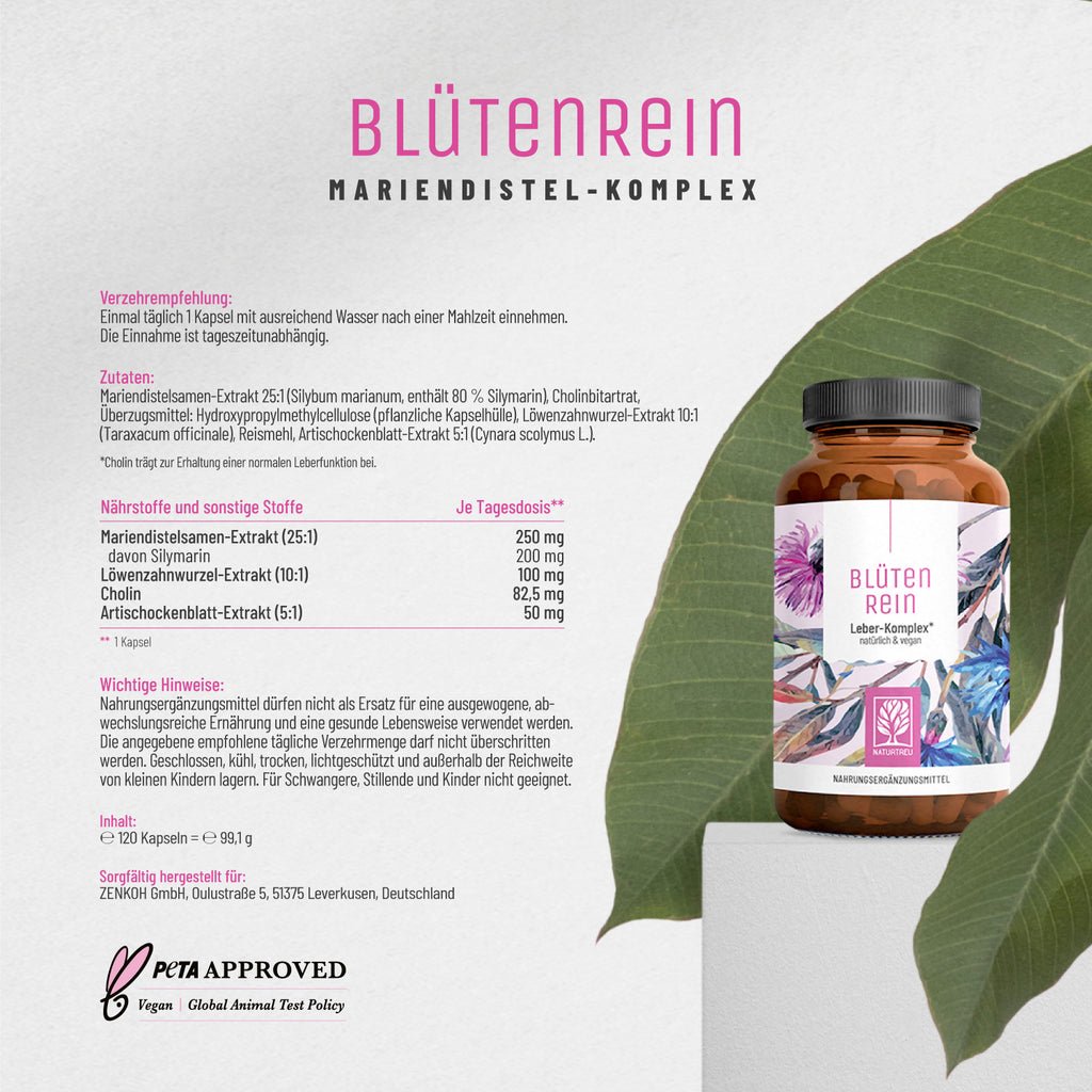 Bluetenrein Leber-Komplex Etikett 