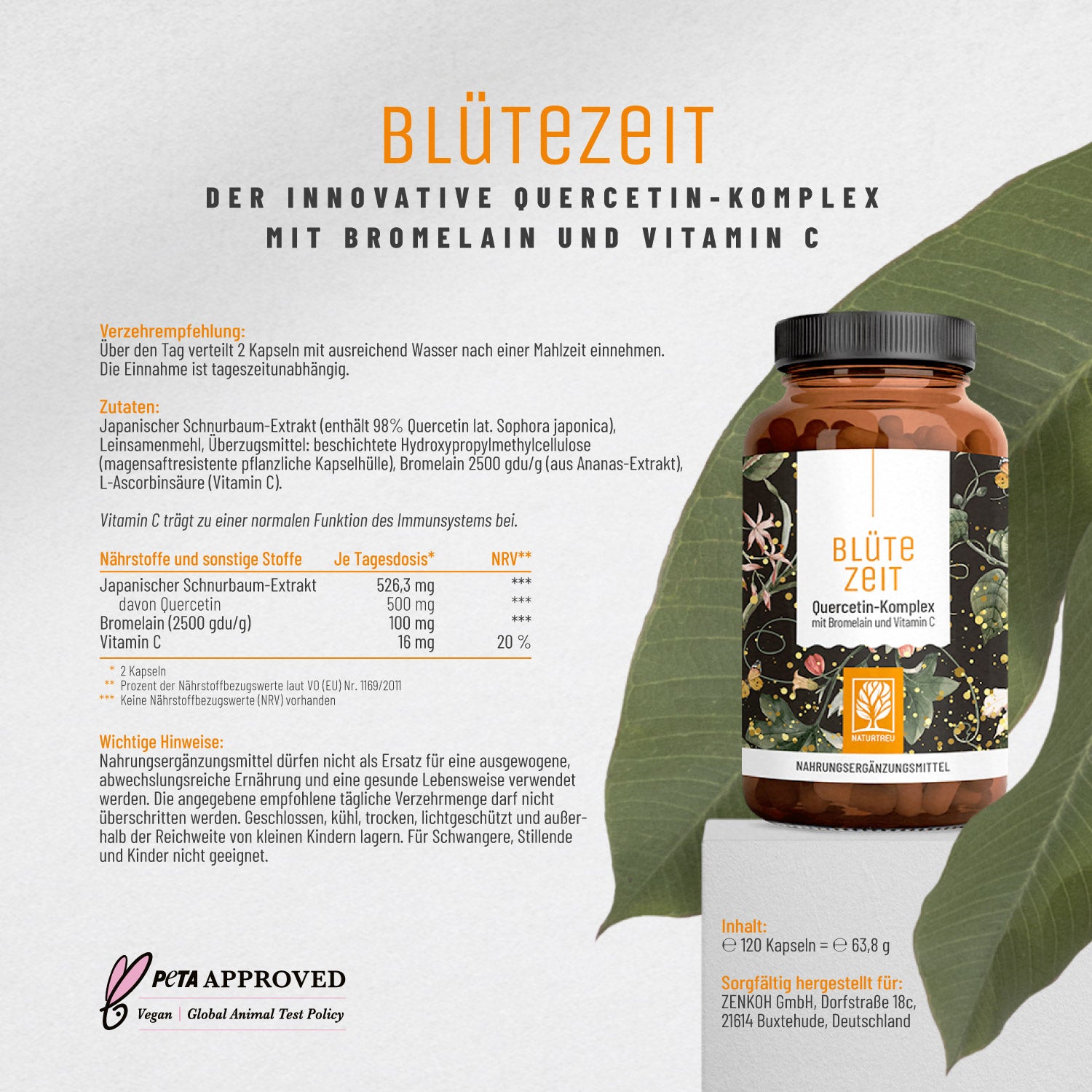 Bluetezeit Quercetin-Komplex Etikett 01