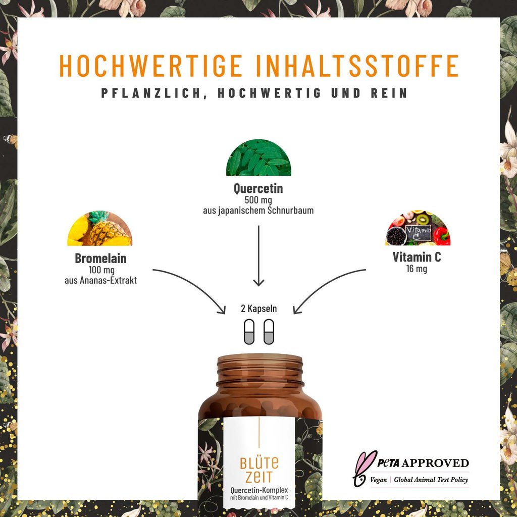 Bluetezeit Quercetin-Komplex Hochwertige-Inhaltsstoffe 