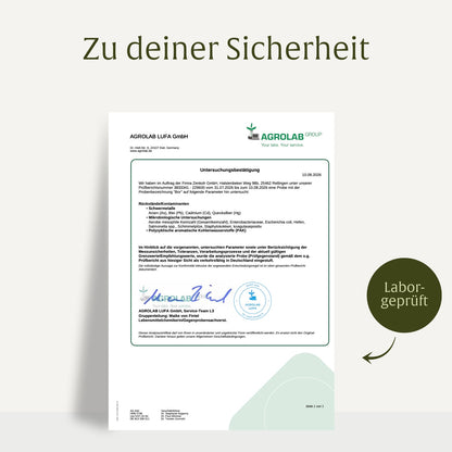Bor Presslinge Laborzertifikat