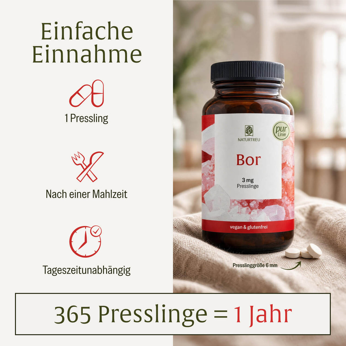 Bor Presslinge Einfache Einnahme