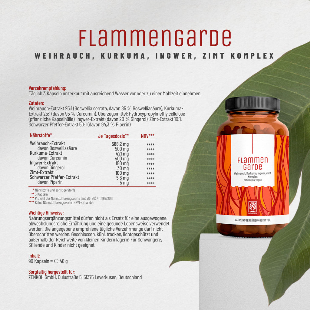 Flammengarde Weihraum-Ingwer-Kurkuma-Komplex Etikett 01