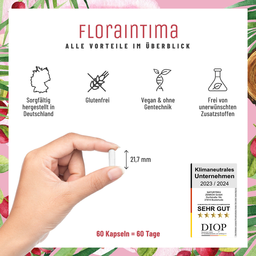 Floraintima Milchsaeurebakterien cranberry vitaminb3 AlleVorteile 
