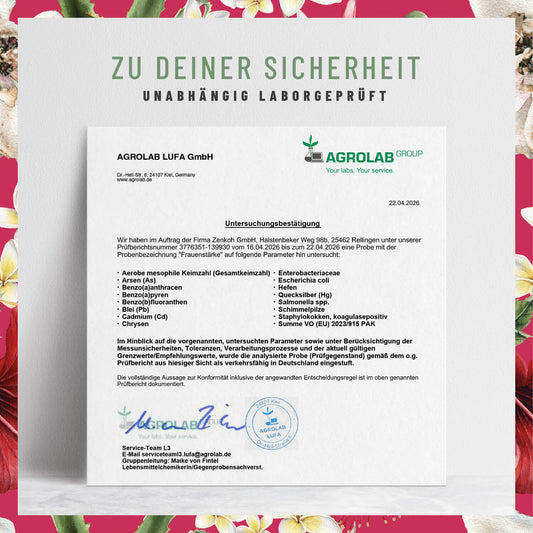 Frauenstaerke Inositol Moenchspfeffer Laborzertifikat 