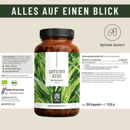 Gerstengras Etikett 