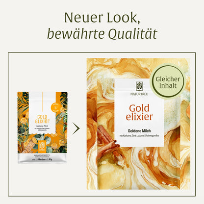 Probe: Goldelixier Goldene Milch mit Kurkuma, Zimt, uvm.