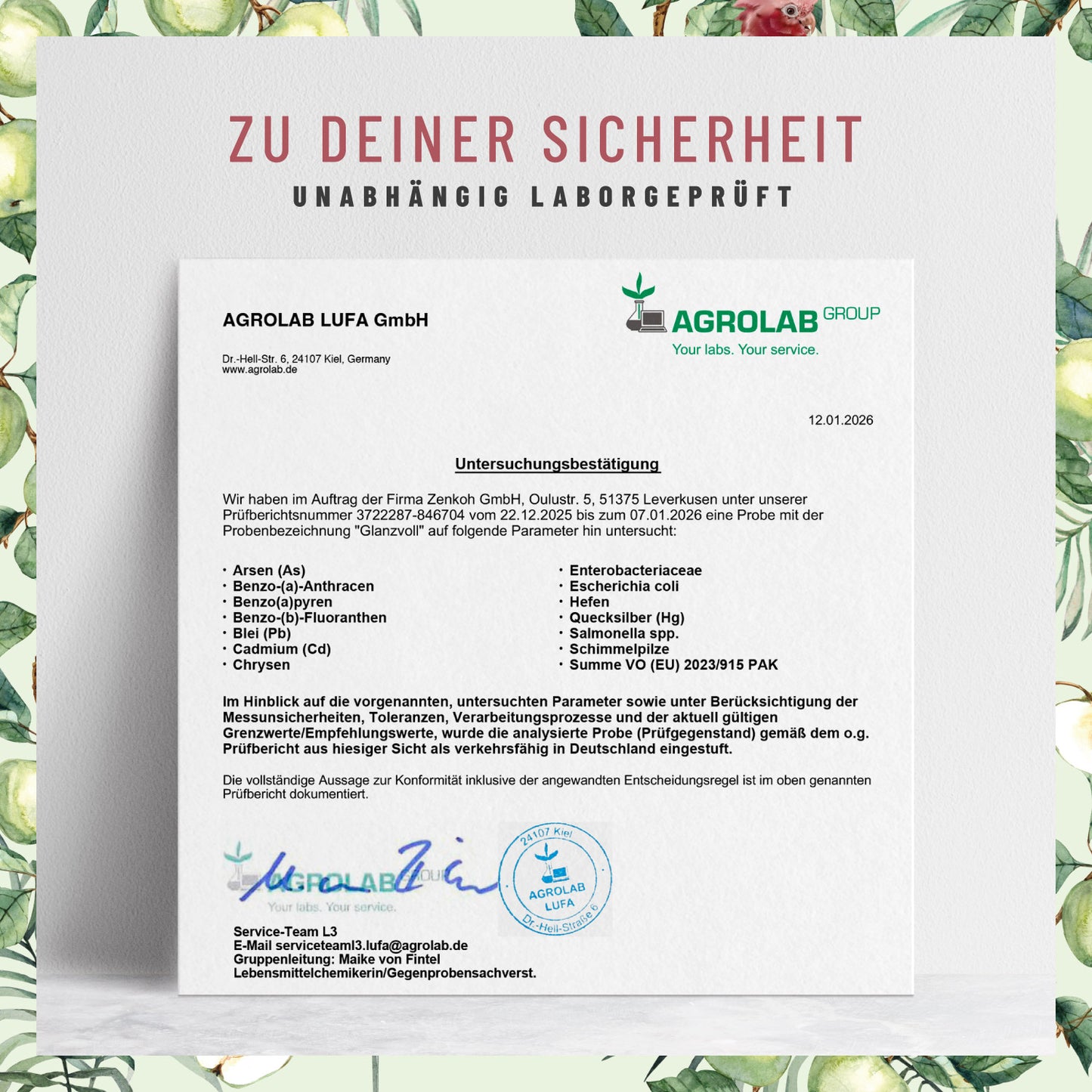 Glanzvoll vegane-Kollagen-Bildungsunterstuetzung Laborzertifikat 