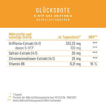 Gluecksbote 5-HTP-aus-Griffonia Naehrwerte 