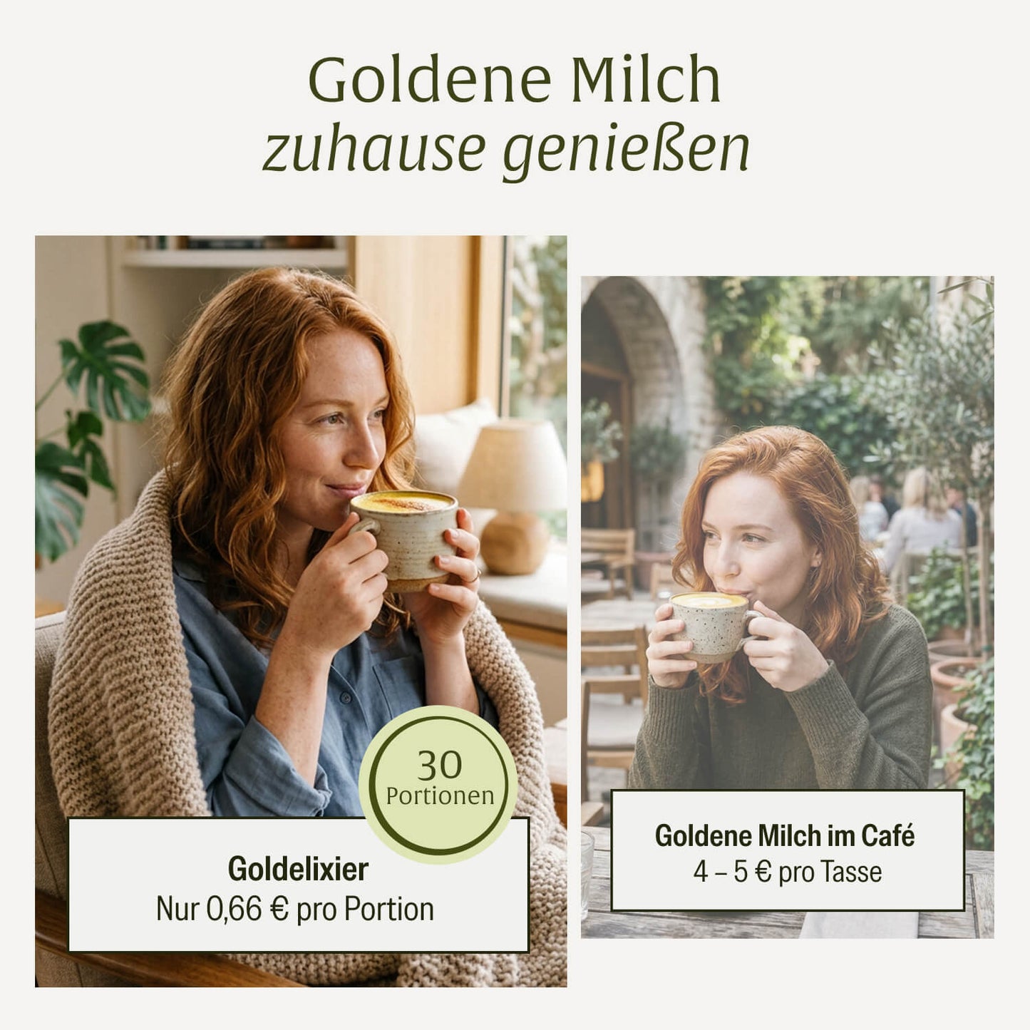 Goldelixier: Goldene Milch mit Kurkuma, Zimt, Lucuma & Ashwagandha