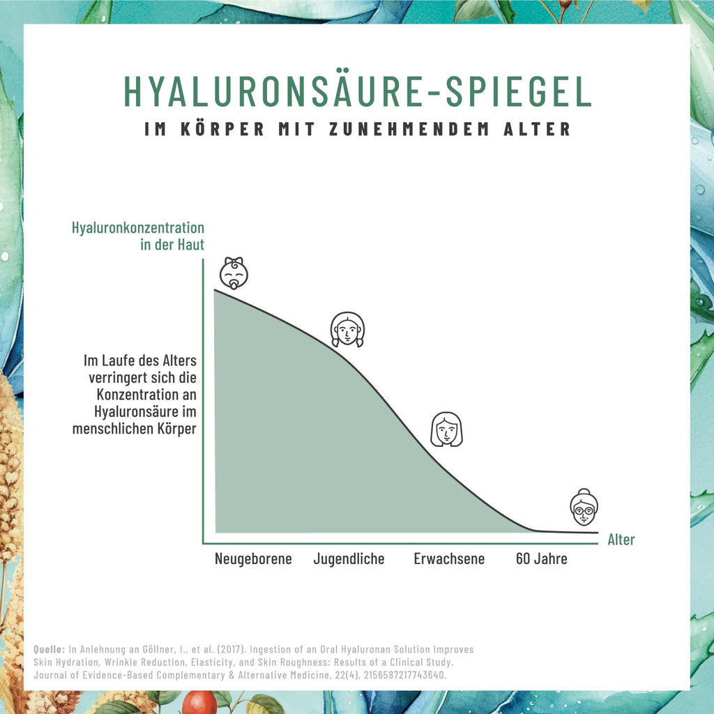 Jungquell mit Hyaluronsäure Aloe-Vera Hagebutte Hirse Biotin Hyaluron Spiegel