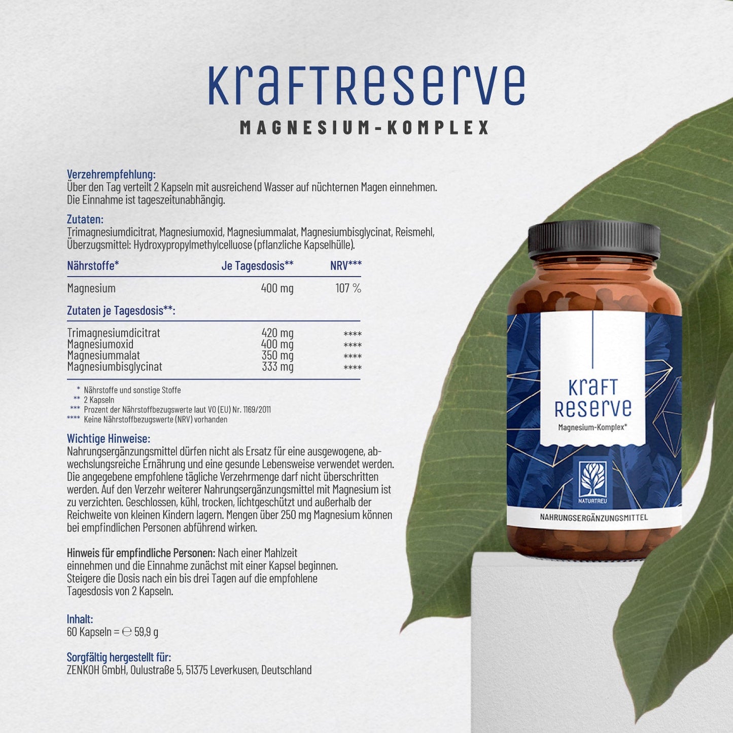 Kraftreserve Etikett Apotheke