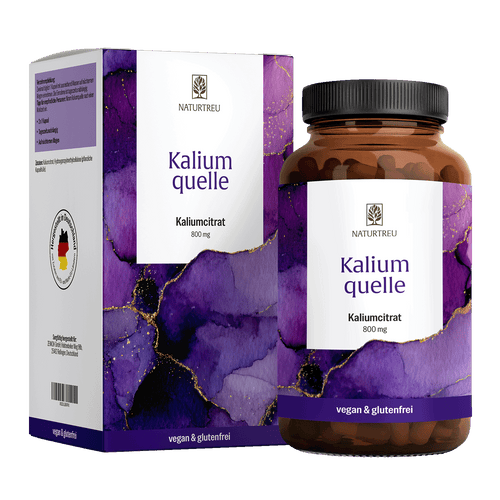 Kaliumkapseln mit 800 mg elementarem Kalium aus reinem Kaliumcitrat  