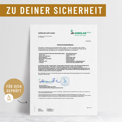 Koenigskurkuma Curcuma Komplex Onlineshop Zertifikat