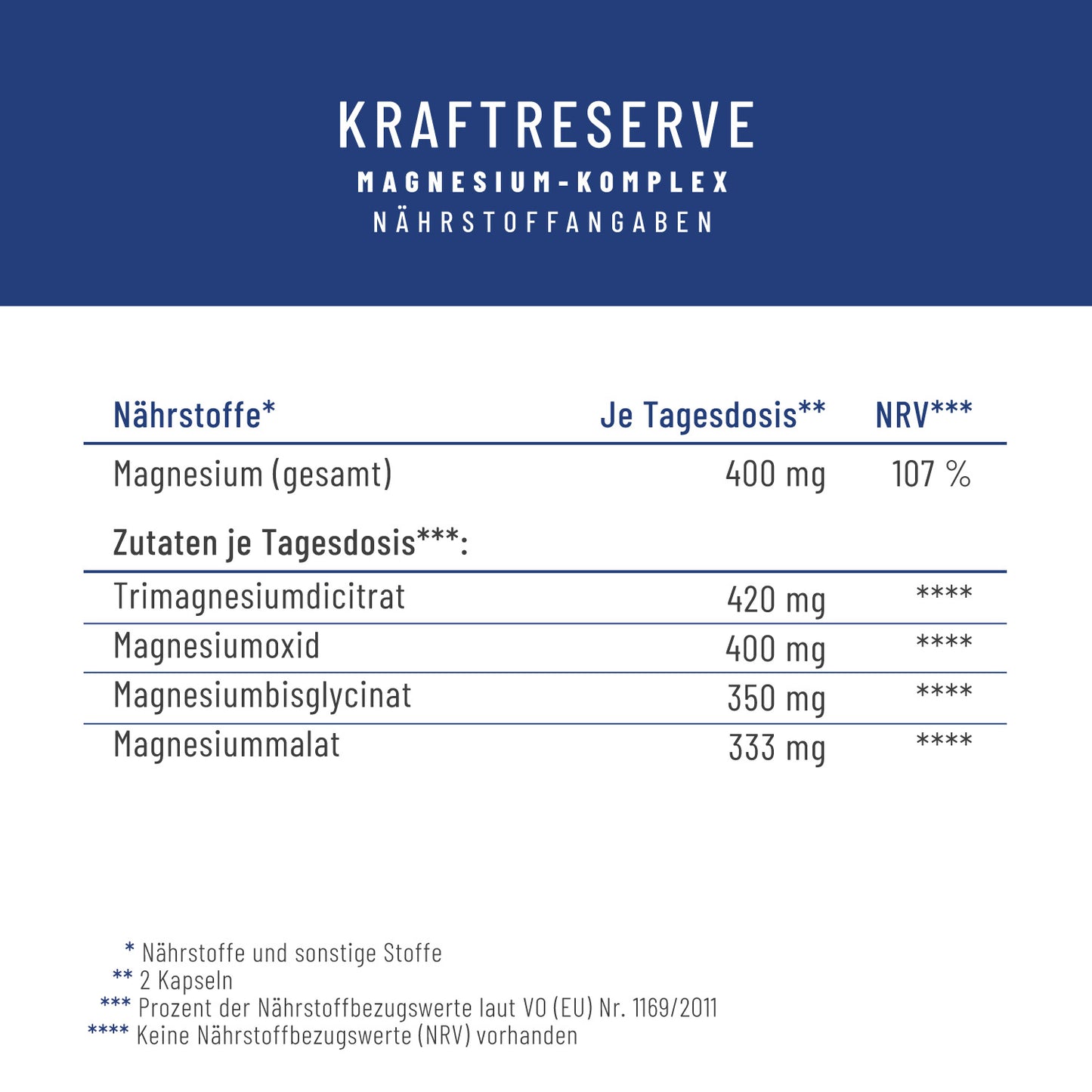 Kraftreserve Magnesium-komplex Naehrstoffe