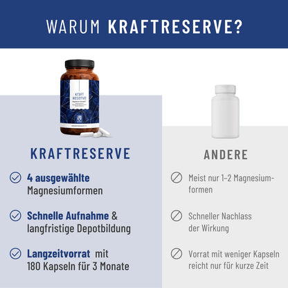 Kraftreserve Magnesium-komplex Vergleich