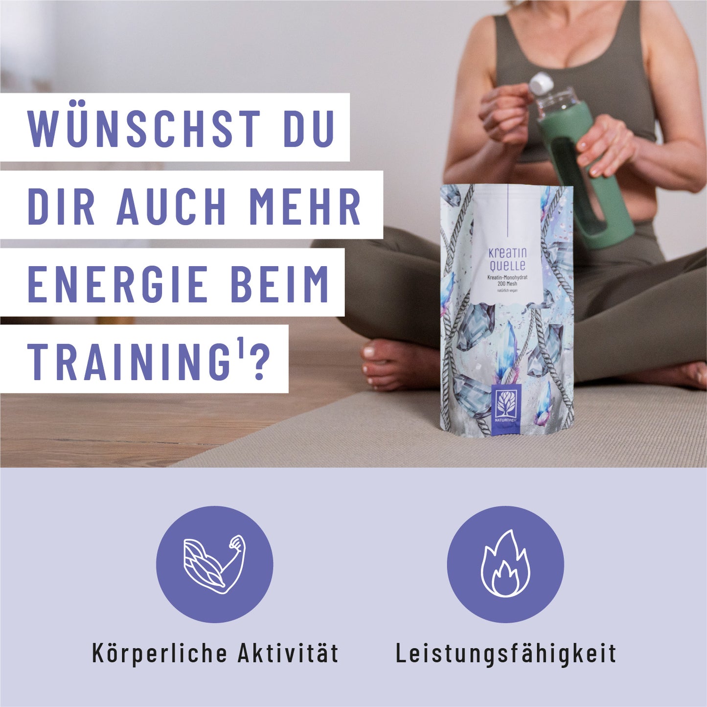 Kreatinquelle Kreatin-Monohydrat mit 200 Mesh Wirkung