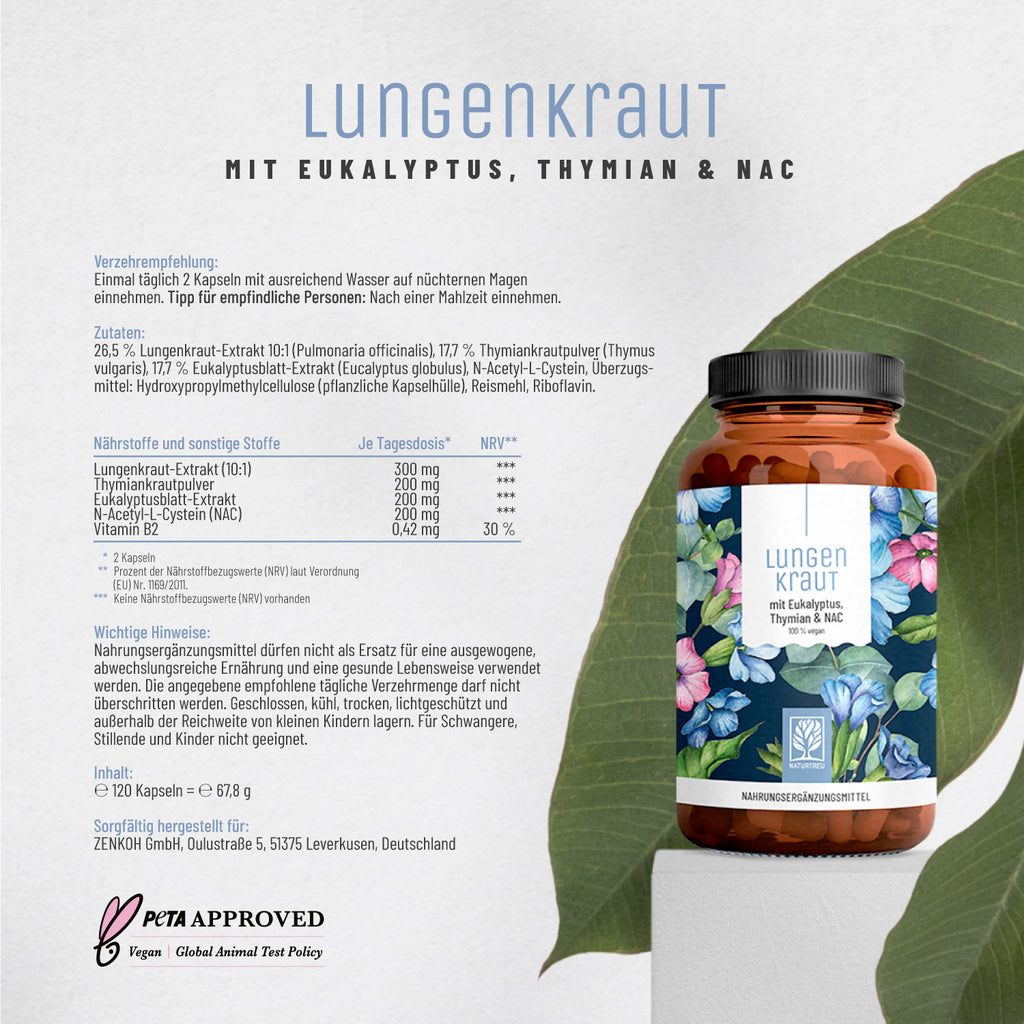 Lungenkraut Eukalyptus Thymian NAC Etikett 