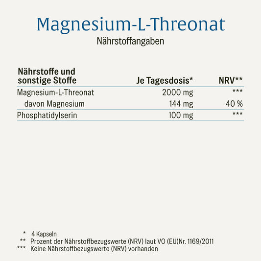 Magtein®: Magnesium-L-Threonat mit Phosphatidylserin