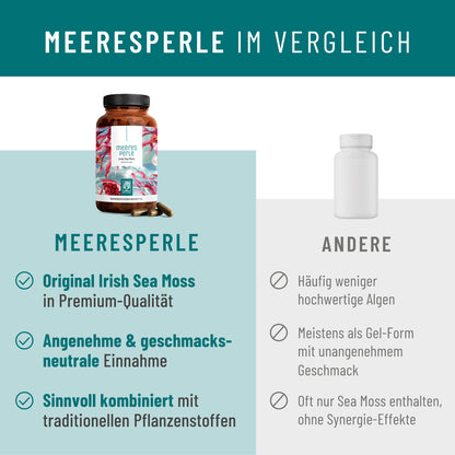 Meeresperle irish sea moss Vergleichstabelle