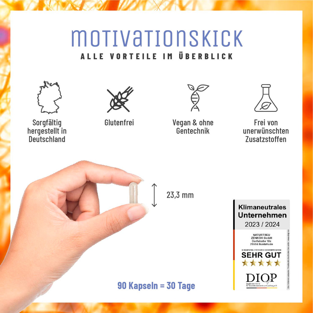 Motivationskick L-Tyrosin-Komplex Alle Vorteile