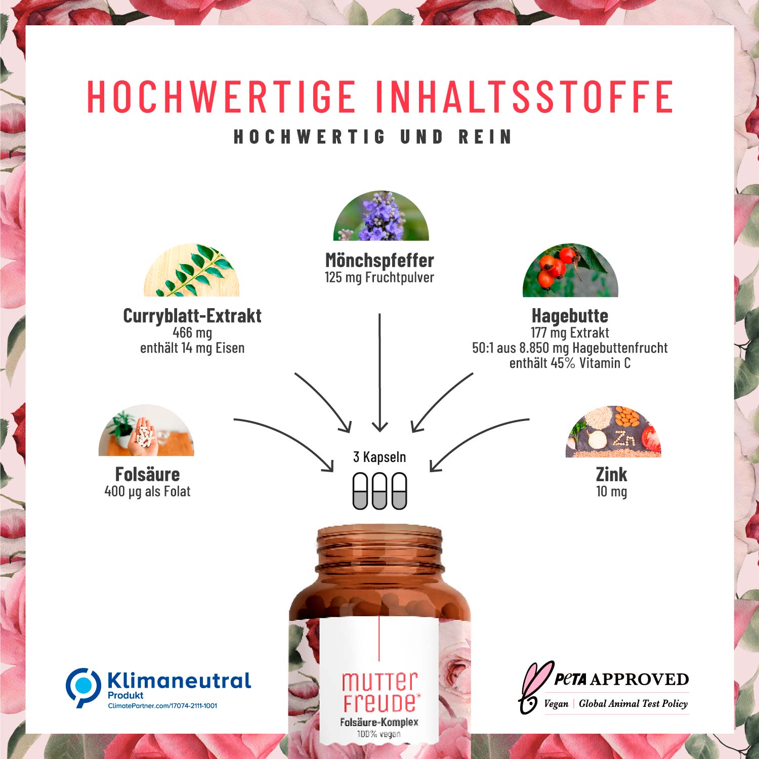 mutterfreude folsaeure-komplex Inhaltsstoffe