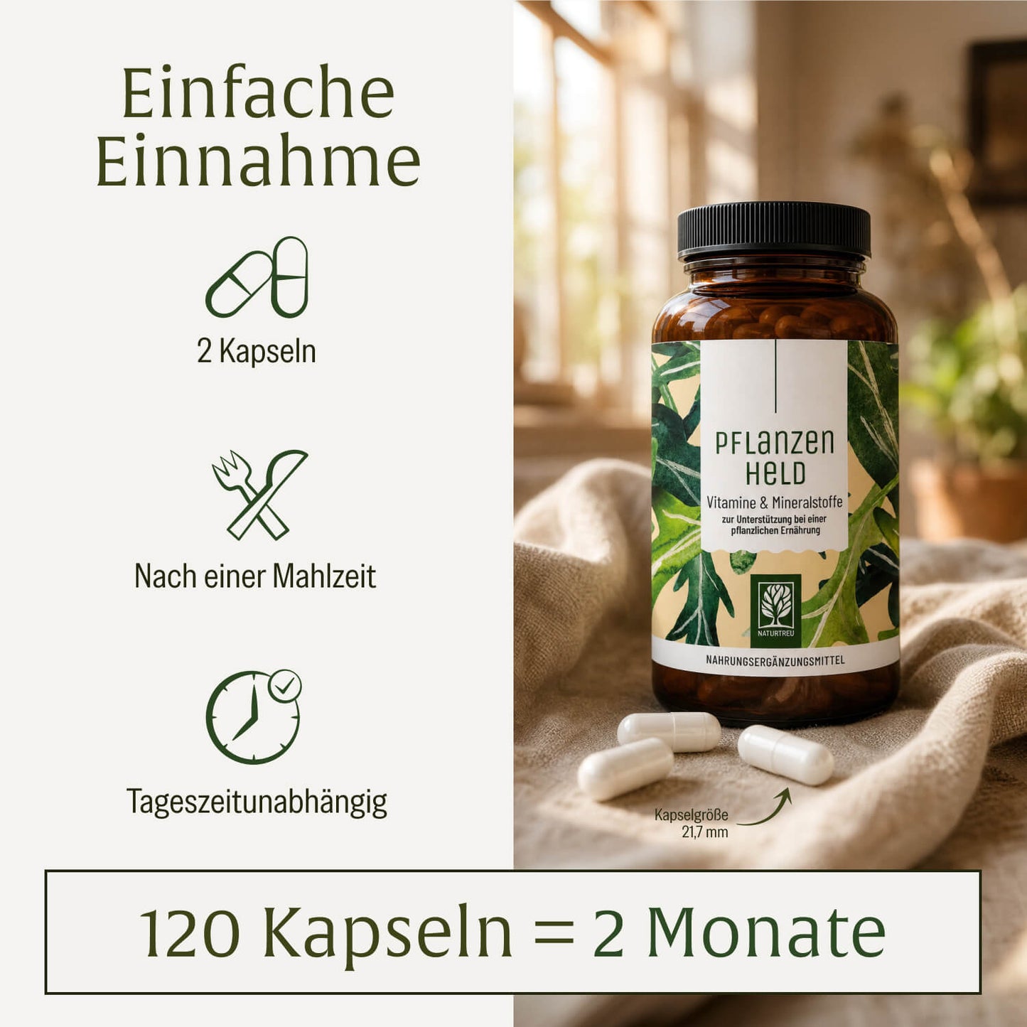 Pflanzenheld: All in One Multivitamin & Nährstoff-Komplex für Veganer