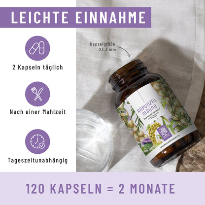 Rapunzelmaehne Haarwurzel-Komplex Einnahme