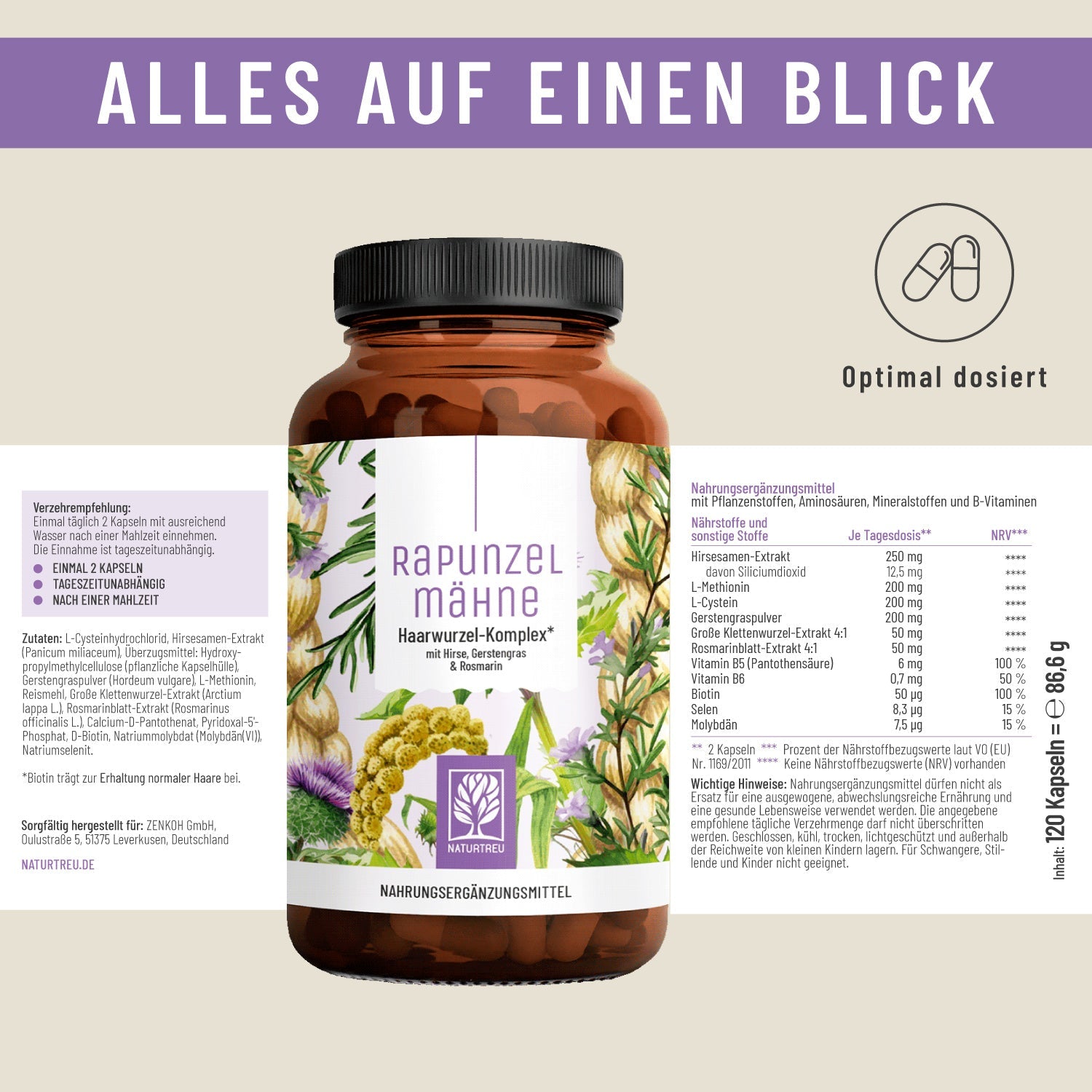 Rapunzelmaehne Haarwurzel-Komplex Etikett 01