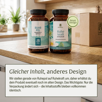 Ruhekraft: mit Vitamin B6, Ashwagandha & Rosenwurz