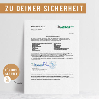 Ruhewurzel Ashwagandha Laborzertifikat