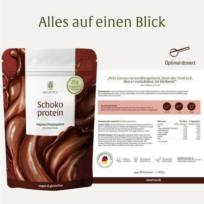 Schokoprotein Veganes Proteinpulver Etikett 01