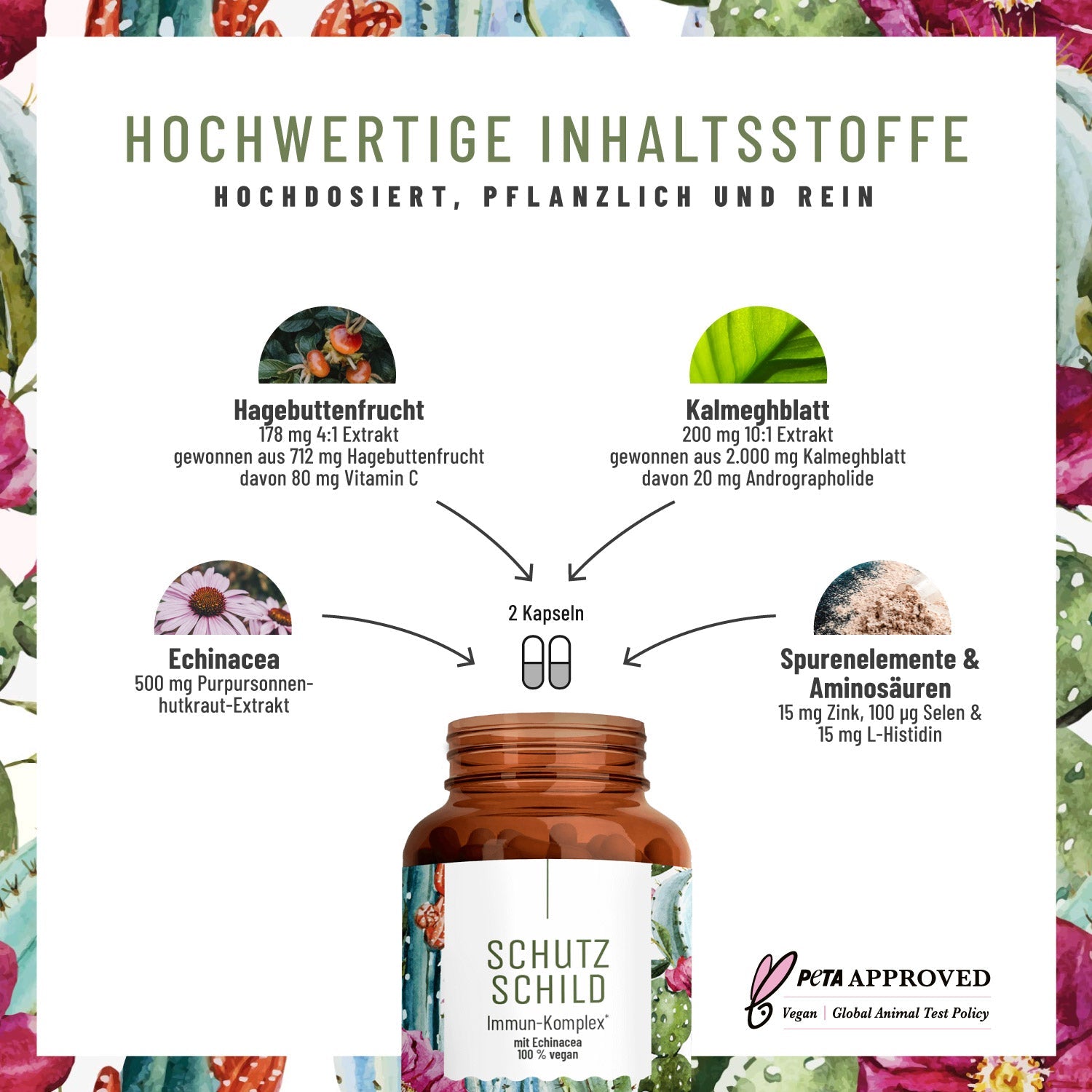 Schutzschild Immun-Komplex Hochwertige Inhaltsstoffe